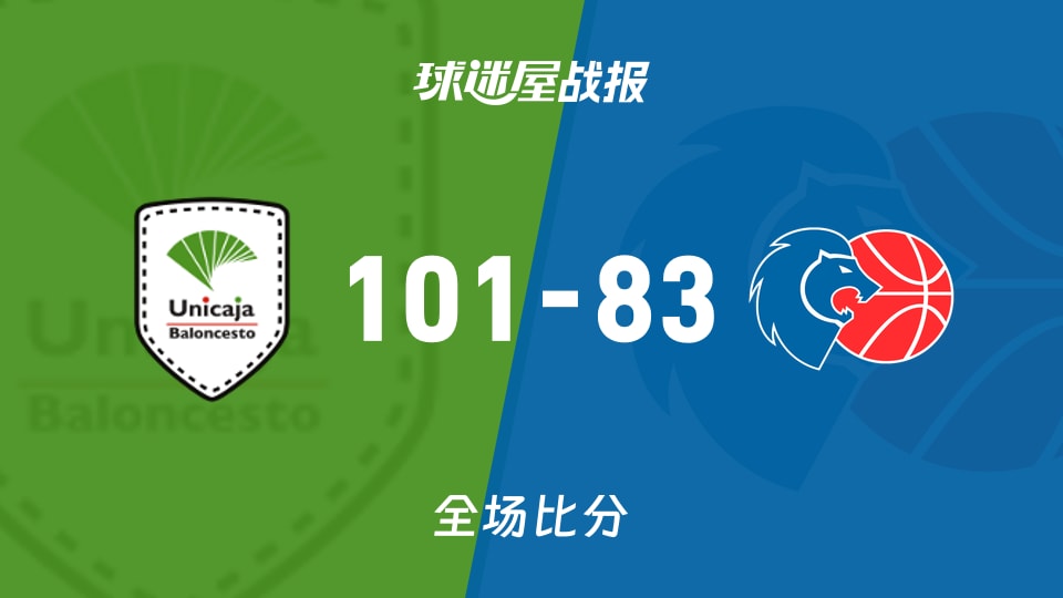 西篮甲常规赛：马拉加以101-83战胜卢戈